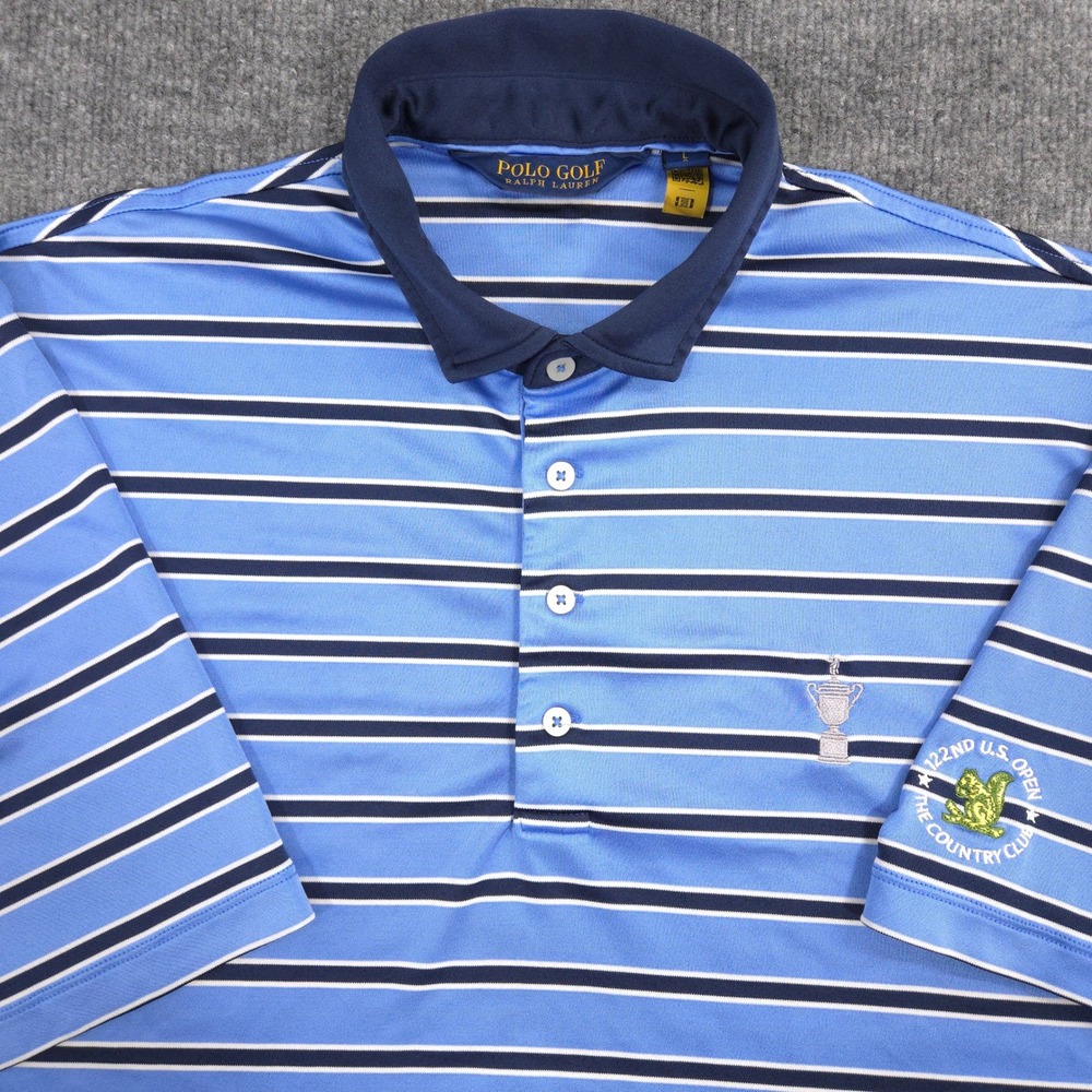 Polo Golf Ralph Lauren Polo Shirt Mens L Blue The 122nd US Open The Country Club